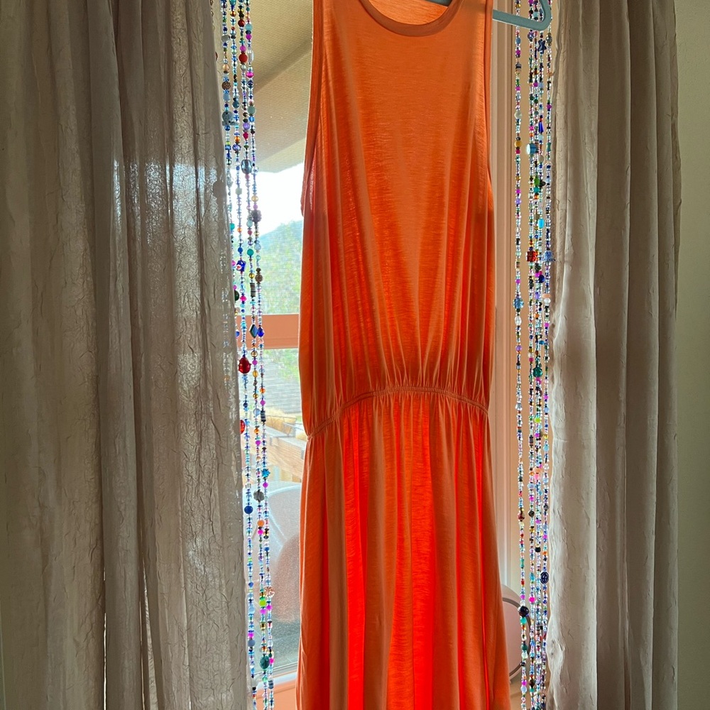 Sleeveless Orange Dress